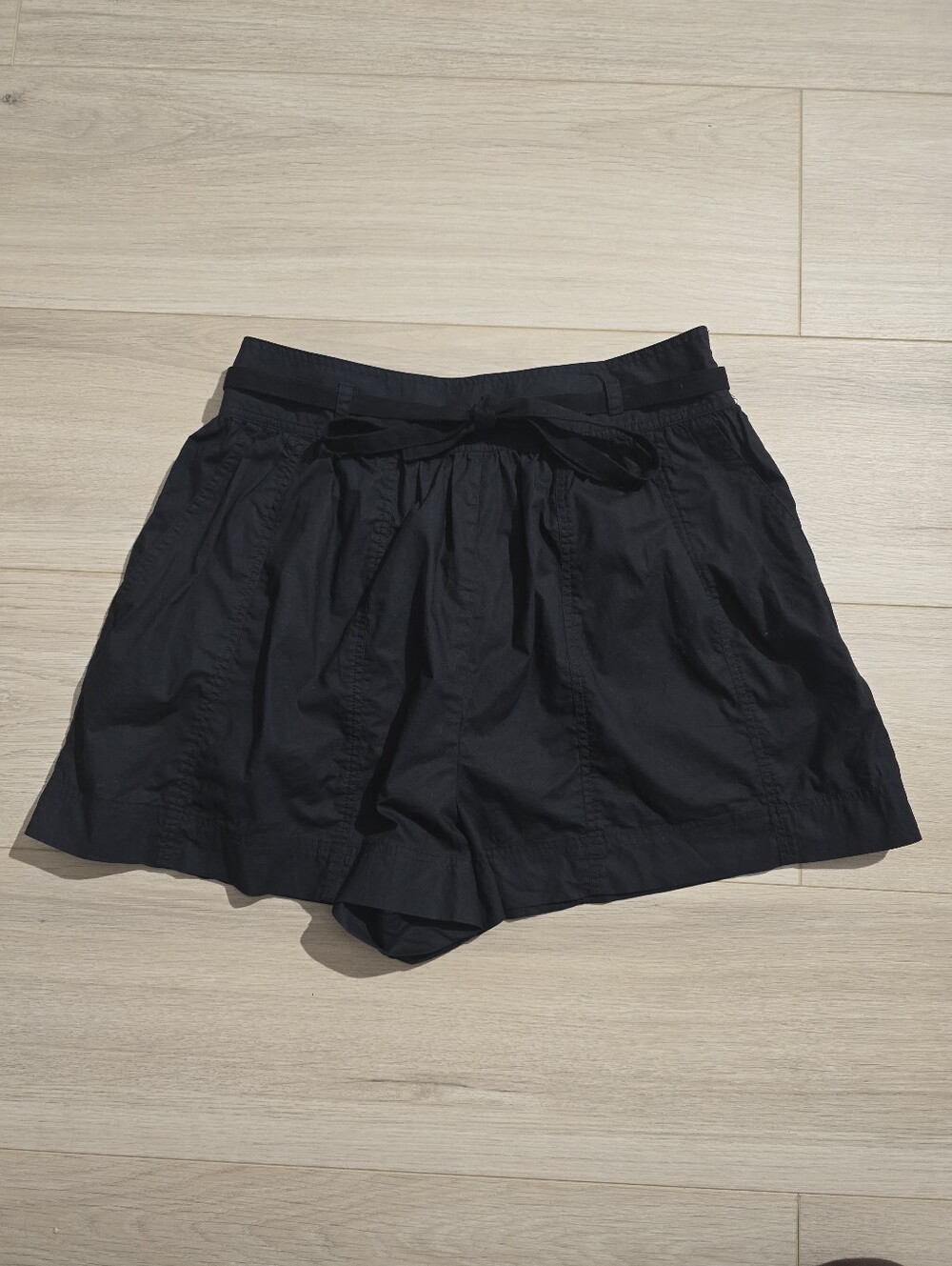 ULLA JOHNSON Belted cotton Shorts
